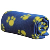 Rodite Pet Blanket Fluffy Fleece Dog Blanket Dog Warm Huella Print Blanket Super Soft Dog Mat Blanket Cat Puppy Blanket…